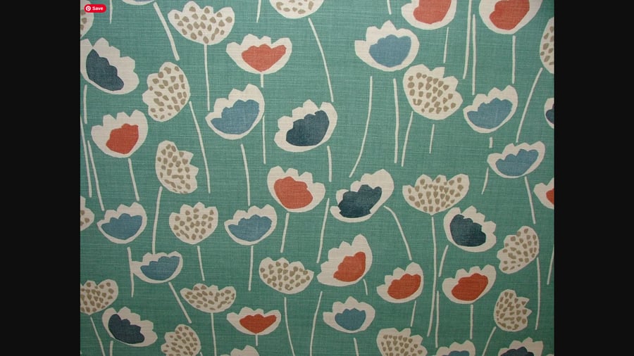 Scandi Flower Tablecloth   Round 135cm  Pacific