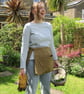 Tool Belt - Gift for Gardeners. 3 Removable Pockets - Light Tan Canvas