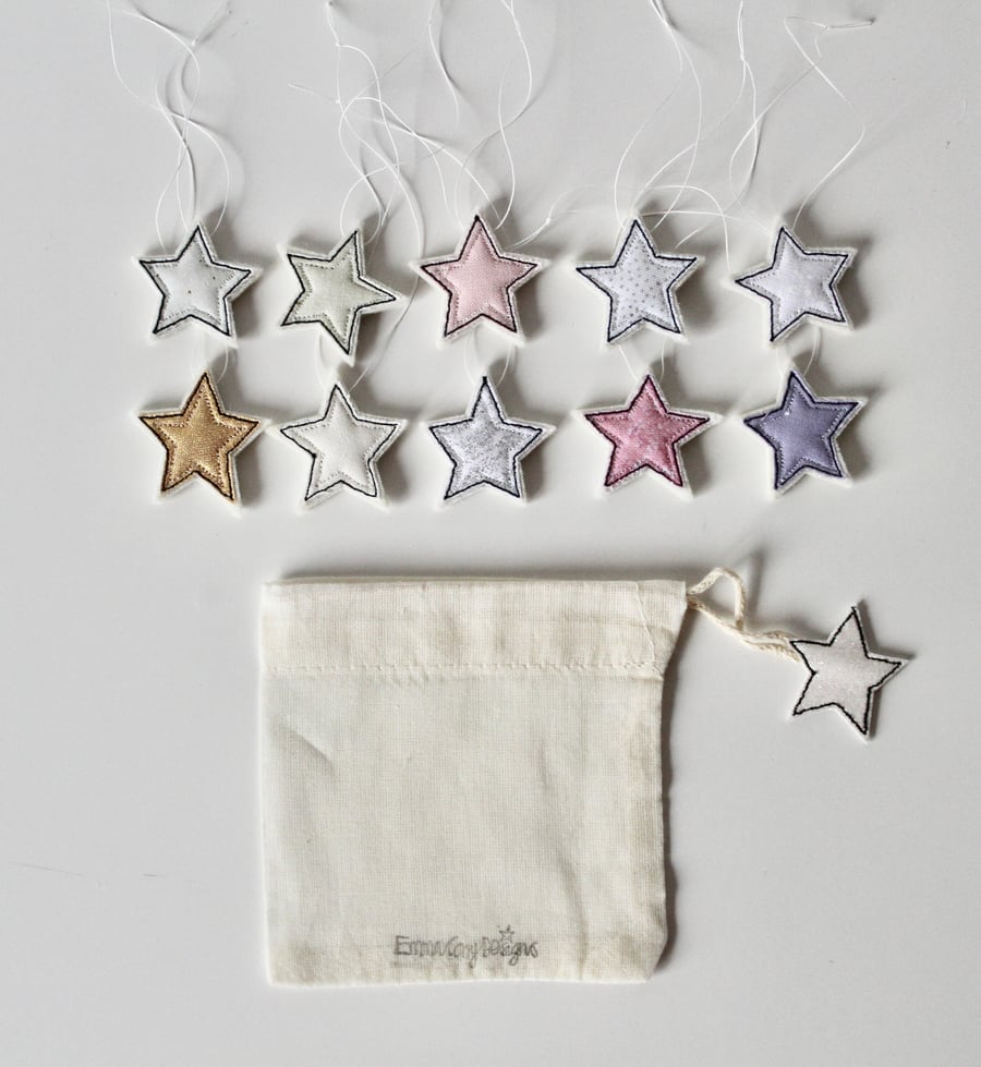 'A Little Bag of Ten Stars' - Hanging Decoration