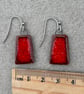Handmade Lava Red Ceramic Earrings - Bristol Foraged Clay - Image 9