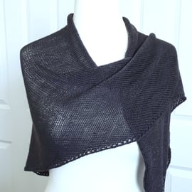 Wool and Silk Shawl, Charcoal