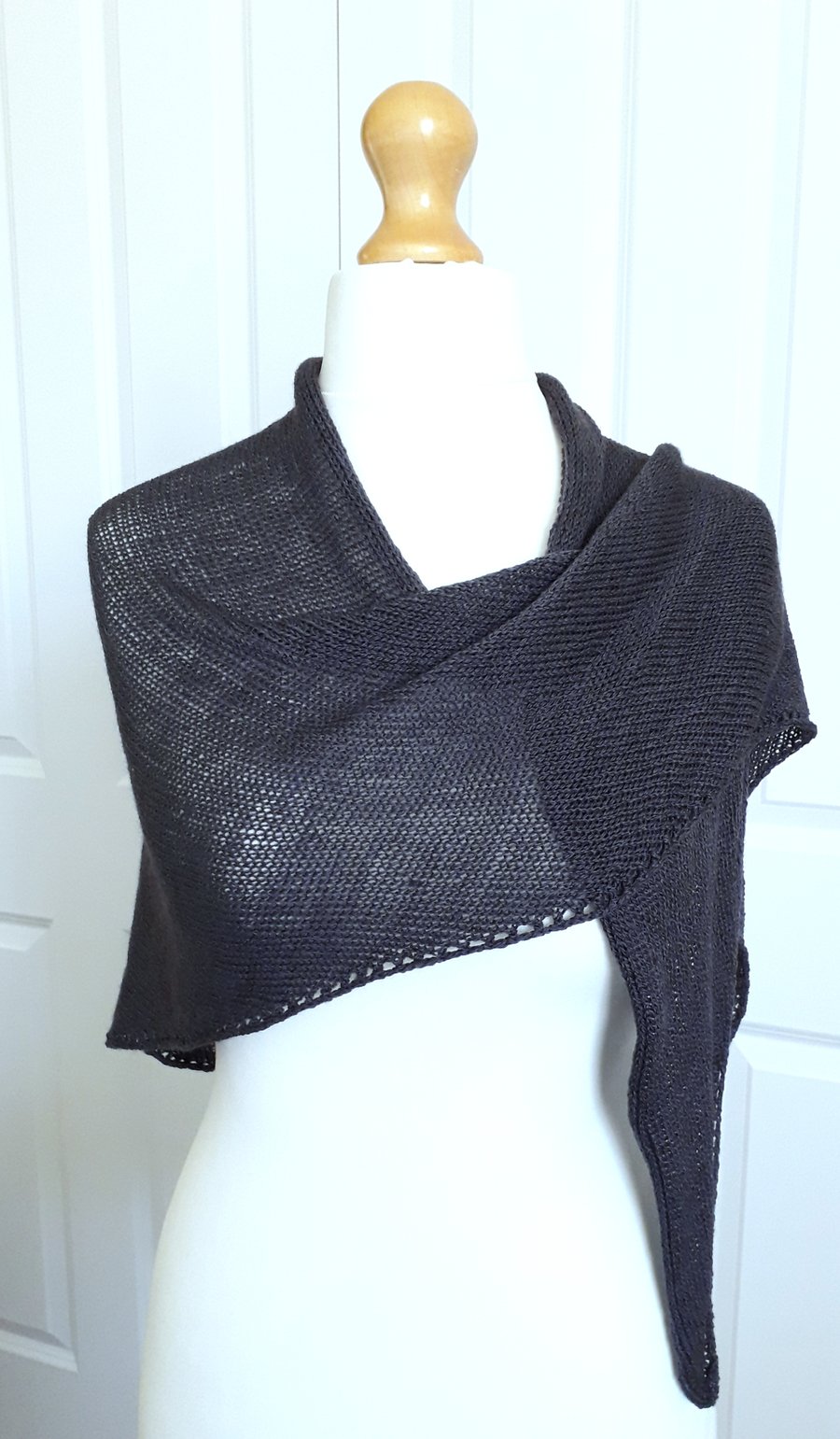 Wool and Silk Shawl, Charcoal