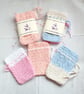 Two-tone Pastel Soap Saver bags, crochet