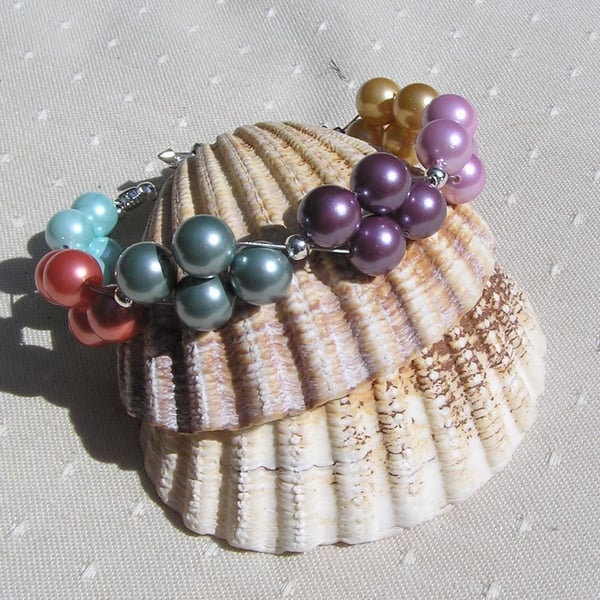 Shell Pearl Beaded Vibrant Multi-Coloured Bracelet "Rainbow"