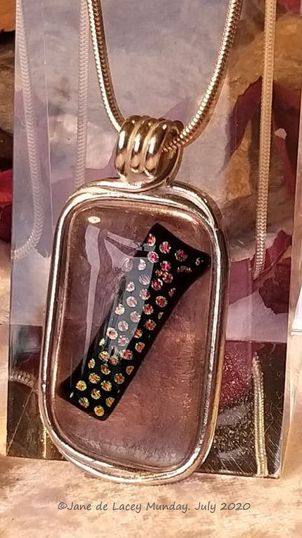 Blush Pink 'Dotty' Silver Pendant