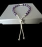 Amethyst & Silver Bee Charm Bracelet, Faceted Gemstone with Adjustable Clasp - Image 5