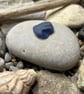 Cobalt blue, frosted river glass piece