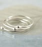 Silver Stacking Ring - Single Bud Ring in Argentium Sterling Silver - Image 8