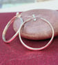 Silver Hoop Stud Earrings - Image 6