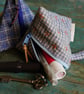 Handmade Fabric Triangular Small Zipper Pouch  - Image 4