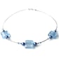Pale Blue Fused Glass Necklace - Light Blue Necklace - Cornflower Blue Jewellery - Image 1