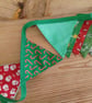 Christmas mini bunting in a green red colourway - Image 4
