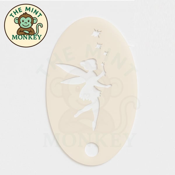 Cute Fairy - Face Paint Stencil - Kids Party - Reusable - cake decorating