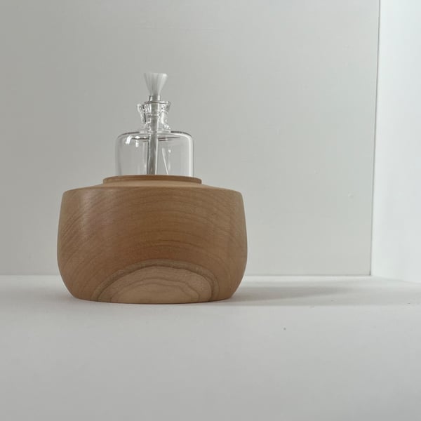Wooden oil lamp
