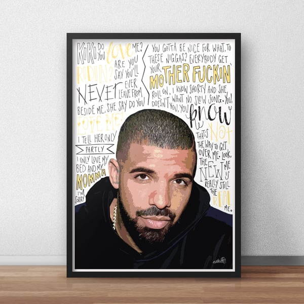 Drake, Scorpion INSPIRED Poster, Print with Quotes, Lyrics