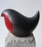 Raku fired robin (E) - Image 1