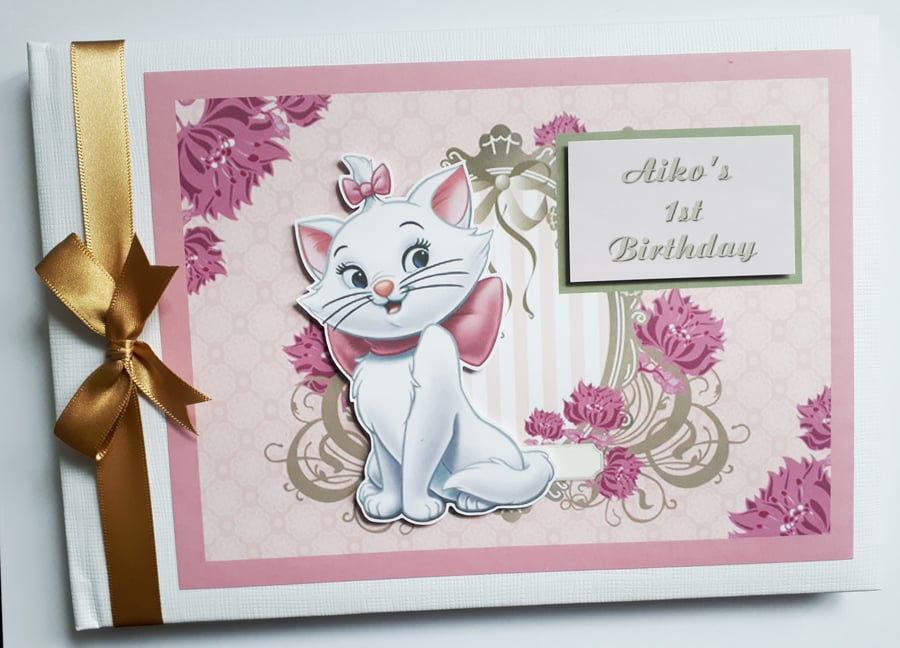 Personalised Aristocats Birthday,  Baby shower Guest Book
