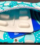 Small funky zipped pouch with charming foxes on light turquoise - Image 7