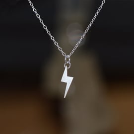 lightning bolt necklace in sterling silver