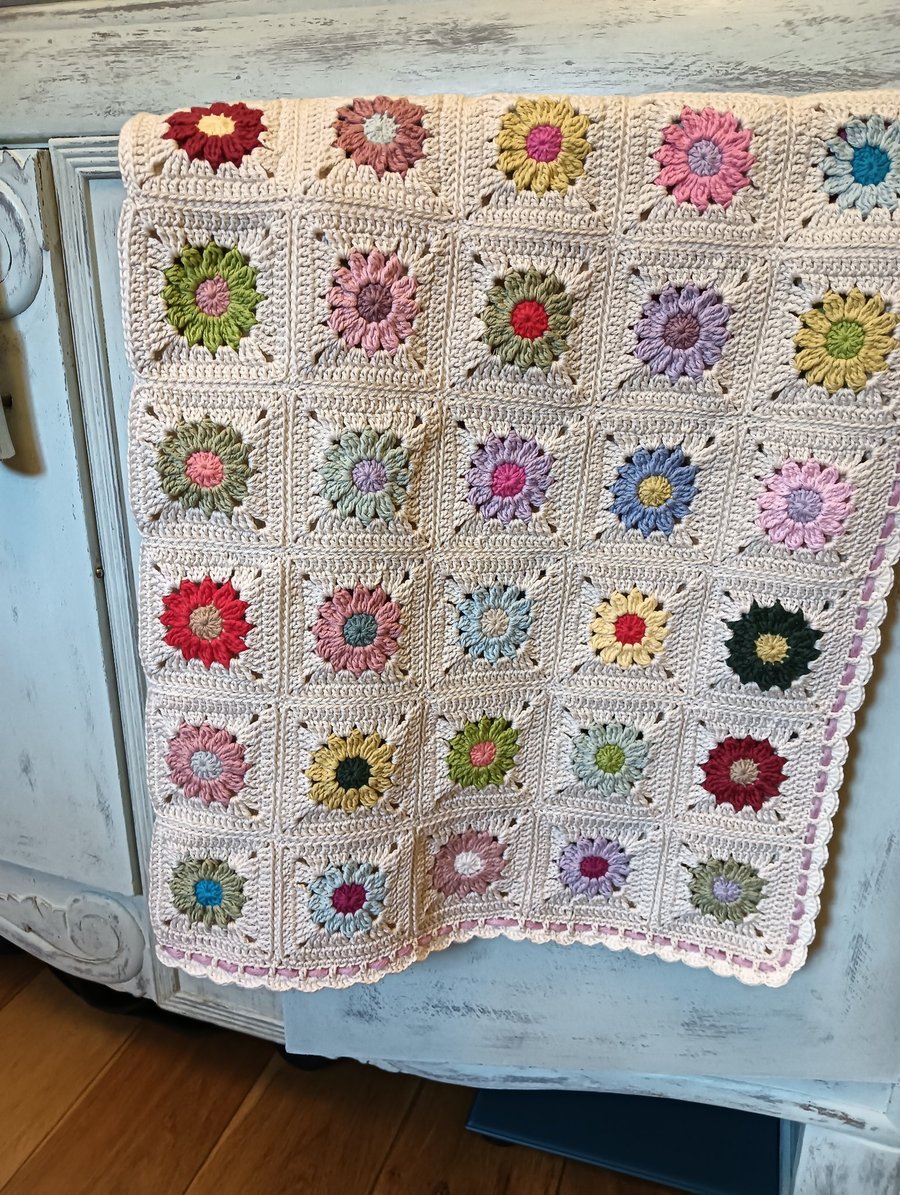 Granny square baby blanket