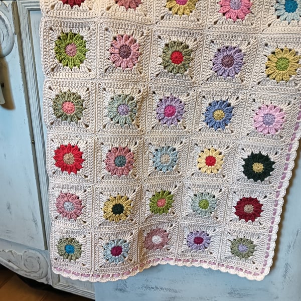 Granny square baby blanket