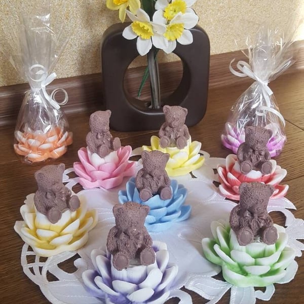 Soap flower with Teddy