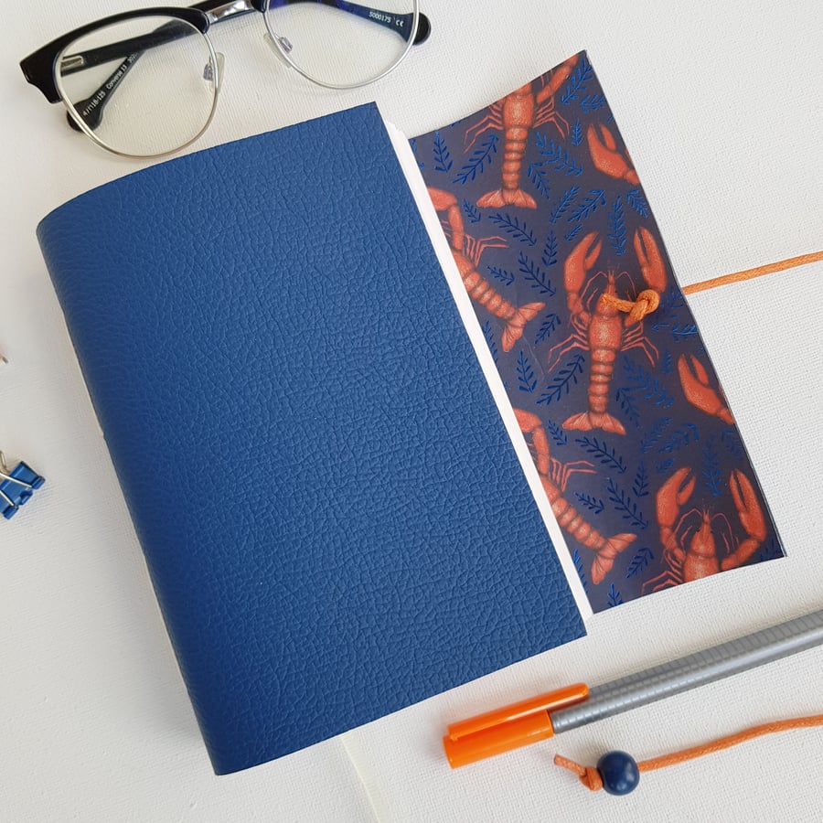 Lobster Notebook, Journal or Sketchbook. A6 size
