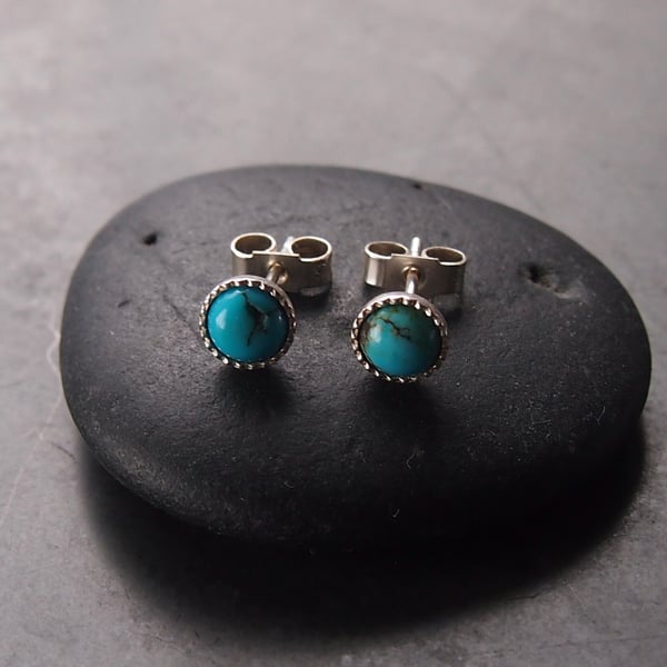Turquoise Silver Studs