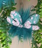 Tiny Teal Floral Plush Fairy  - Image 3