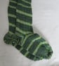 Hand-cranked Knitted Ribbed Wool Socks Size 4 to 5 - Image 3