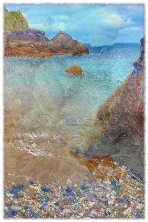 Mevagissey Print, Digital Art Print Cornwall Picture