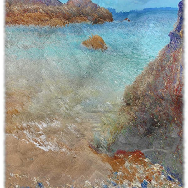 Mevagissey Print, Digital Art Print Cornwall Picture