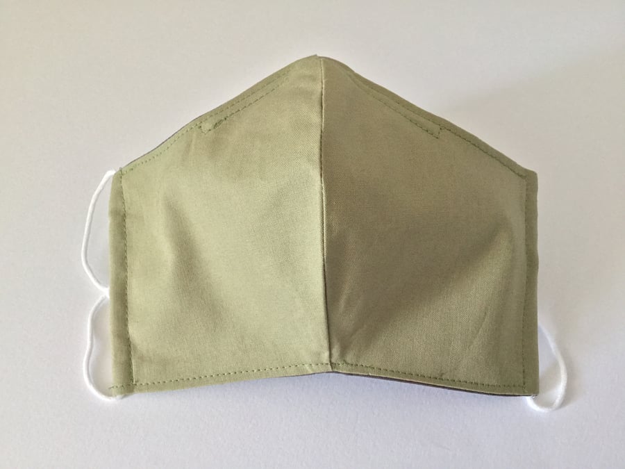 Khaki Face Mask Covering Larger Size