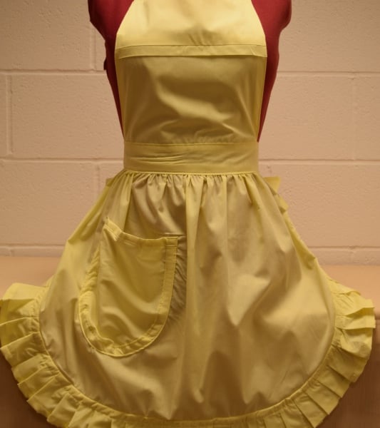 Vintage 50s Style Full Apron Pinny - Lemon