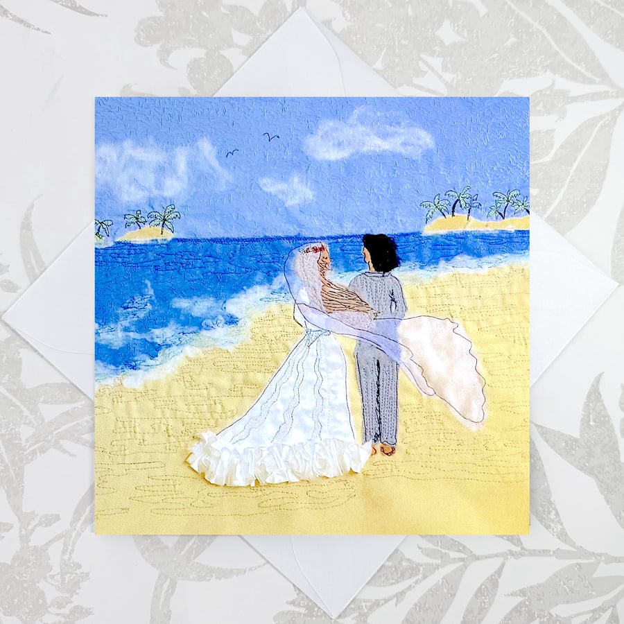 Wedding card - wedding on beach