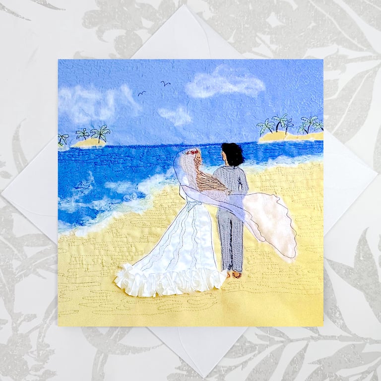 Wedding card - wedding on beach