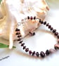 Designer Ruby Red Garnet & Rare Rhodonite Sterling Silver Bracelet - Image 5
