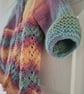 Baby girl striped cardigan, newborn to 3 months - baby shower gifts, newborn - Image 2