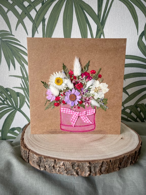 Pressed flower card