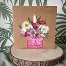 Pressed flower card