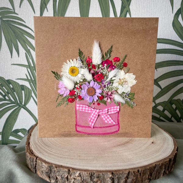 Pressed flower card