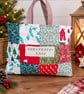 Fabric Christmas tote bag, Christmas gift bag, tote bags  gift bags - Image 1