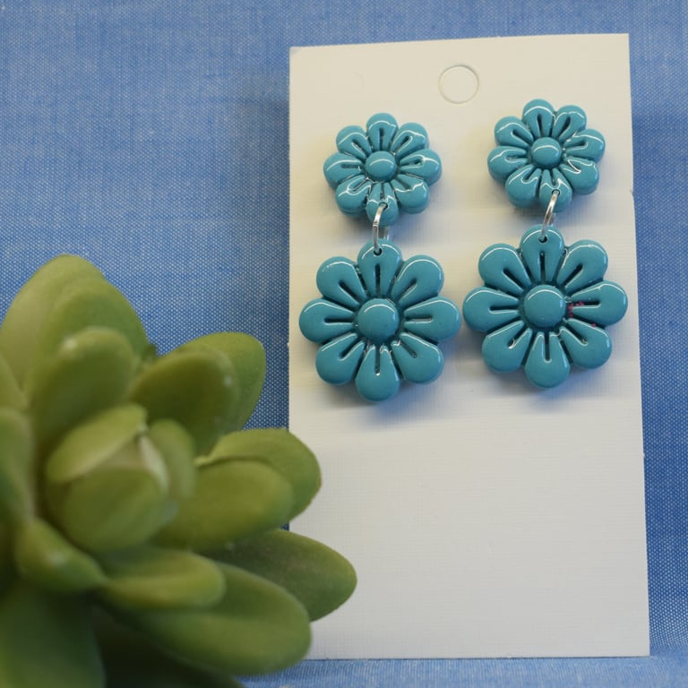Floral Statement Drop Earrings
