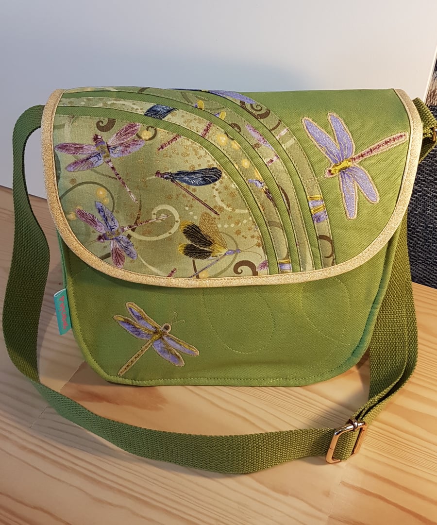 Crossbody bag, Dragonfly Lime green