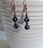 Multicoloured Galaxy Tiger's Eye Copper Earrings Earings Gift Crystal Jewellery - Image 3
