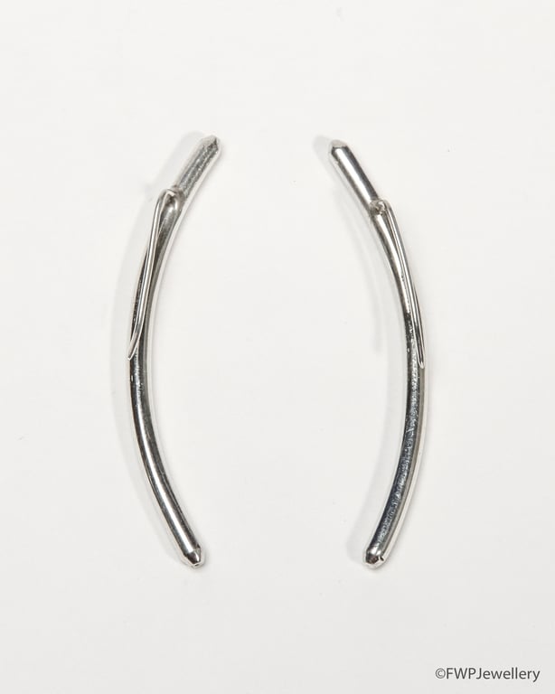 Silver Wire Hook Earrings for Pierced Ears