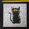 Nipfest original painting - Balloon cat swirls