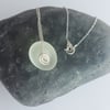 Seaglass Pendant with 18" Sterling Silver Chain