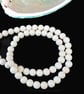 Natural Round White Coral Gemstone Beads, 7mm, 5.5mm, 4.5mm