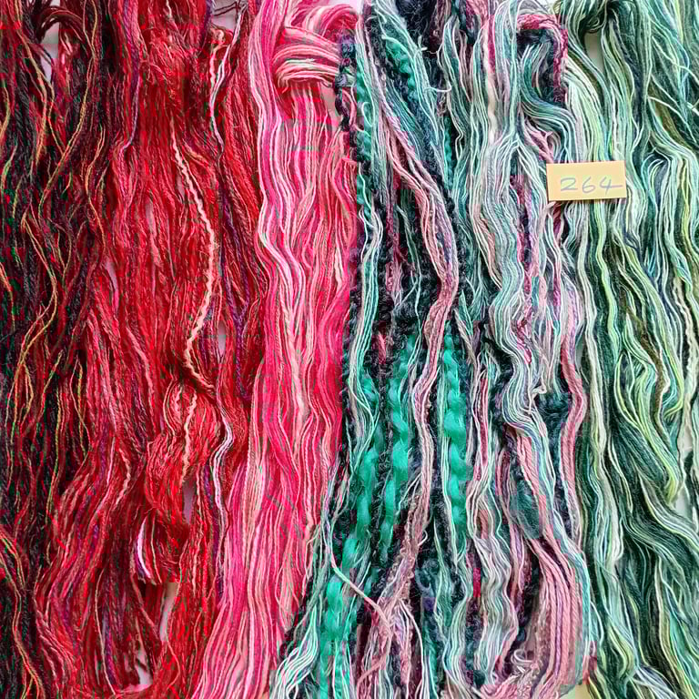 Selection of threads, yarns and fibres for creative arts and crafts